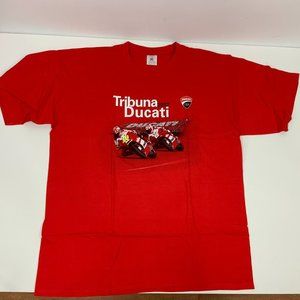 New Ducati Corse Tribuna 2012 MotoGP Racing Rossi & Hayden T-Shirt Sz XL